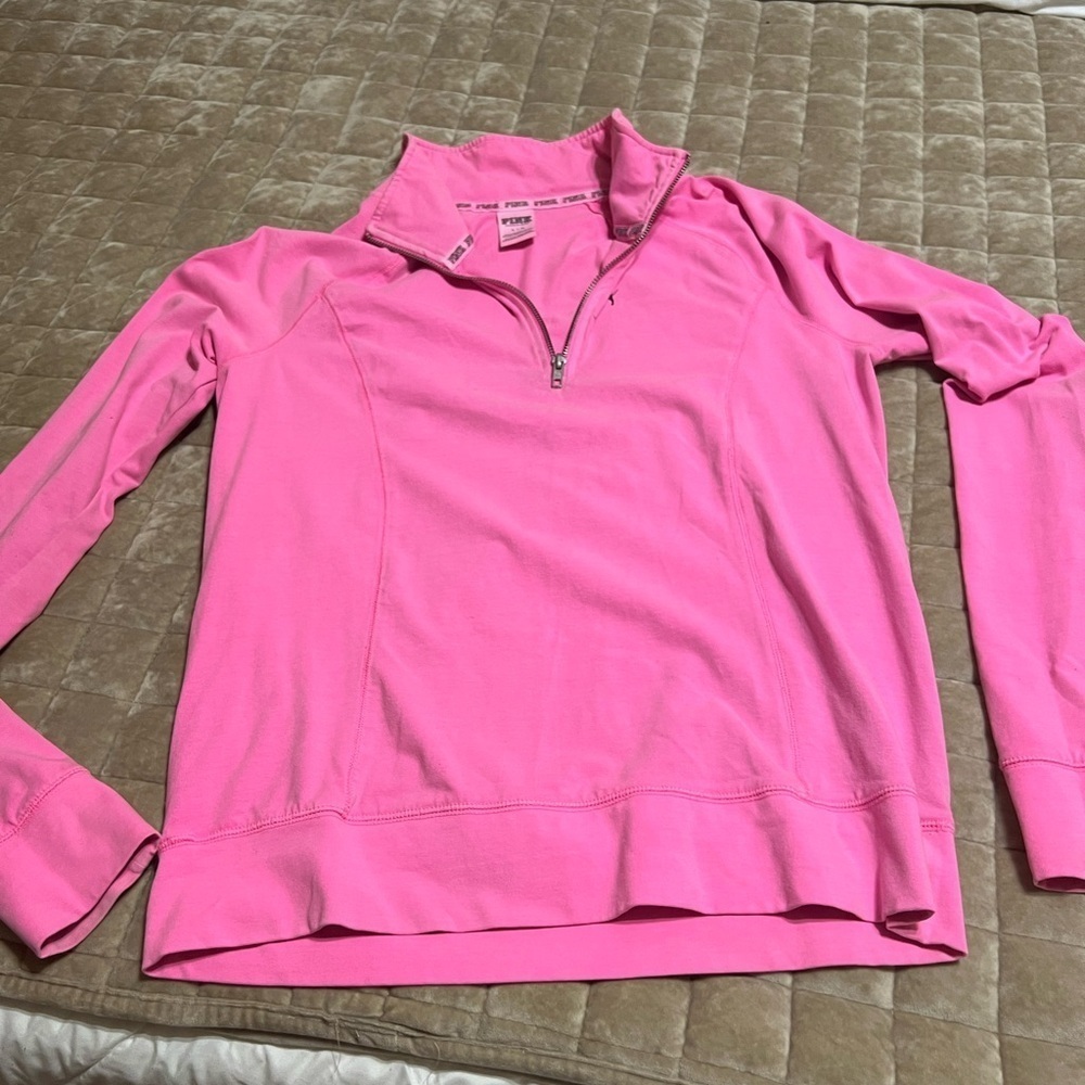 Pink Quarter-Zip Pullover